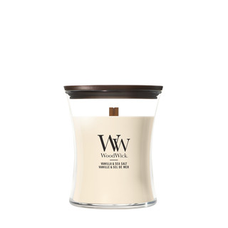 Woodwick Vanilla & Sea Salt Medium kaars