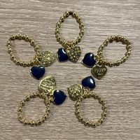 Ring Sandy Bay Donker Blauw Goud Joy Jewellery Bali