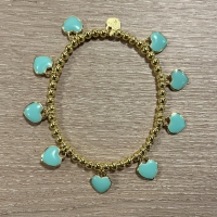 Armband salsa Aylin NO 9 Turquoise Goud Joy Jewellery Bali