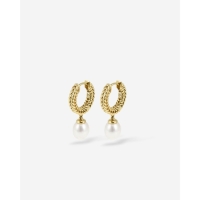 Buddha to Buddha Barbara Pearl Oorbellen verguld goud
