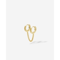 Buddha to Buddha Nathalie Dubbel Oorbel verguld goud