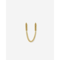 Buddha to Buddha Nathalie Dubbel Oorbel verguld goud