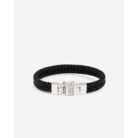 Buddha to Buddha Barbara Leer Zwart Armband
