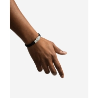 Buddha to Buddha Barbara Leer Zwart Armband
