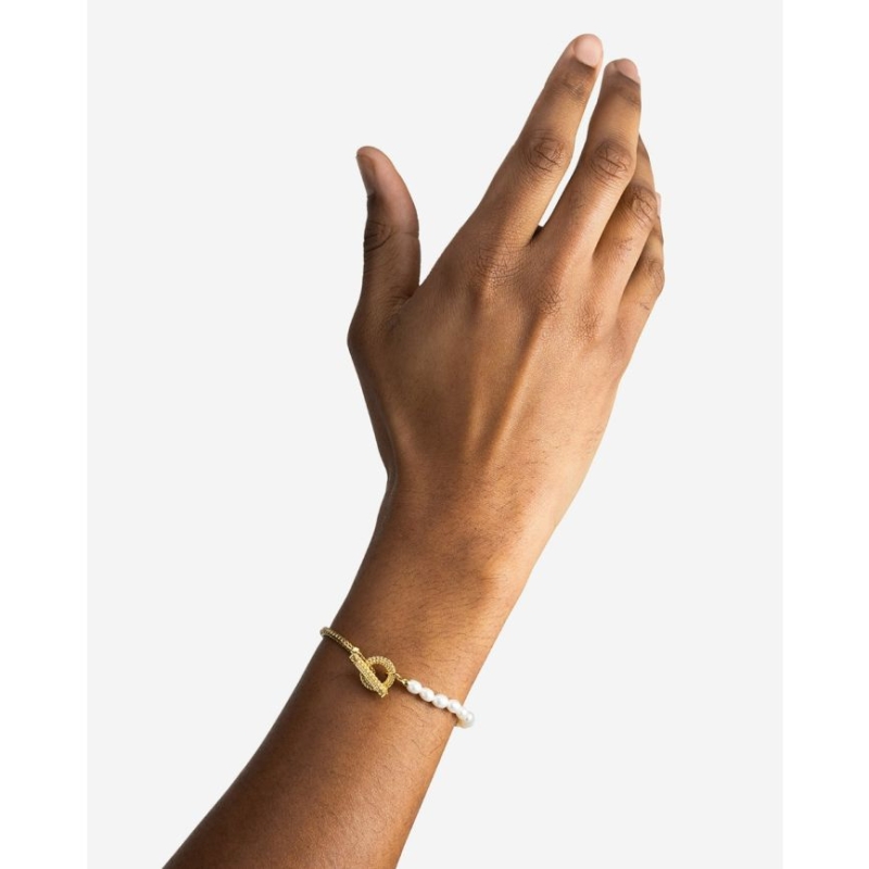 Armbandje pompeblêd goud - Friese Producten