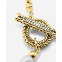 Buddha to Buddha Barbara Pearl Armband goud verguld