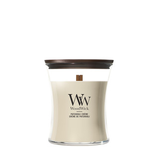 Woodwick Patchouli Cr&eacute;me Medium Kaars