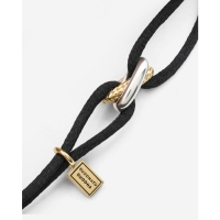 Buddha to Buddha Ben Koord Armband Zwart Verguld