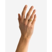 Buddha to Buddha Endless Knot Ring Verguld Goud