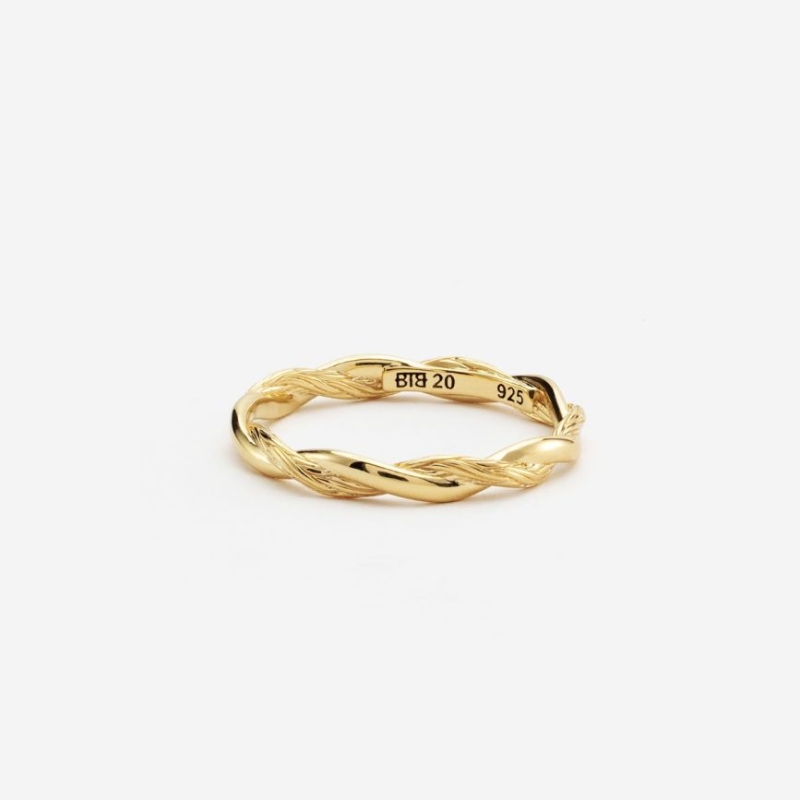 Buddha to Buddha Katja Stacking Ring Twist Verguld Goud
