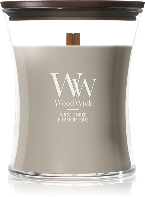 Woodwick Wood Smoke Medium Kaars